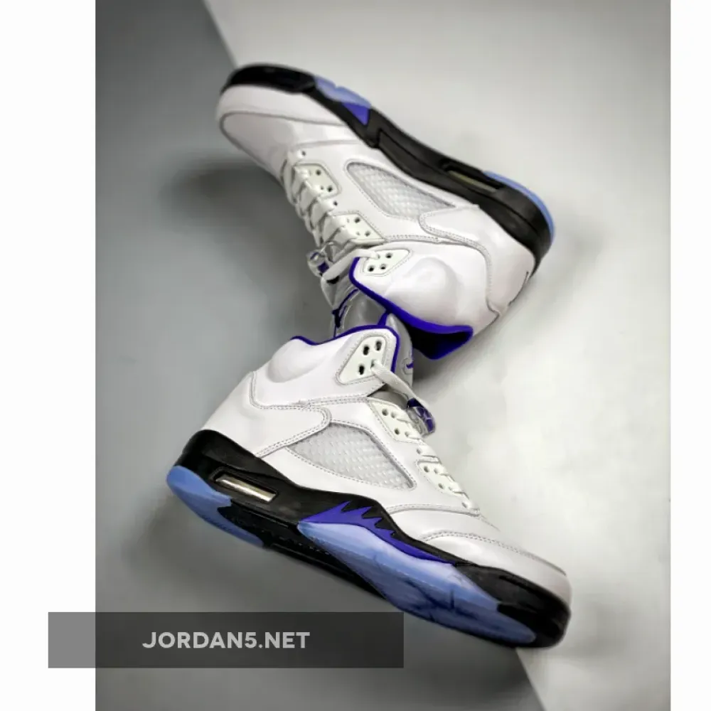 Air Jordan 5 White/Dark Concord-Black