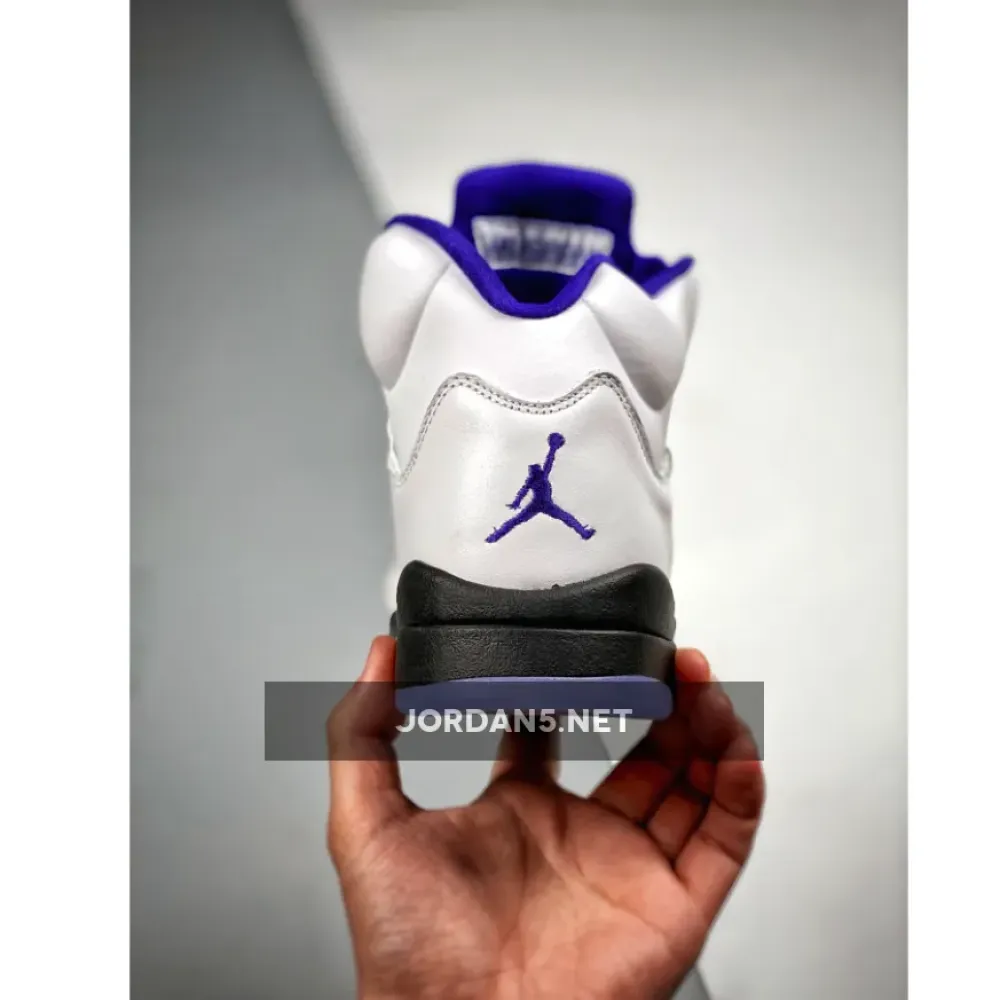 Air Jordan 5 White/Dark Concord-Black
