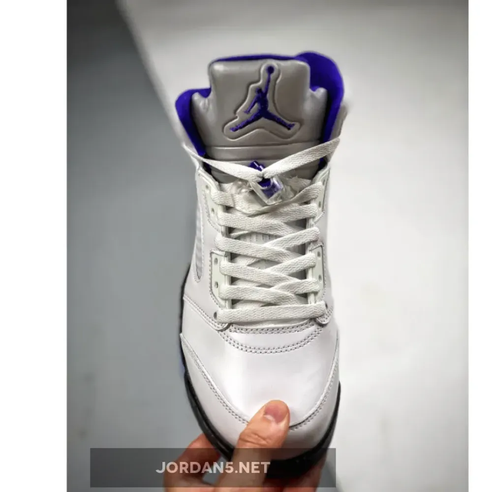 Air Jordan 5 White/Dark Concord-Black