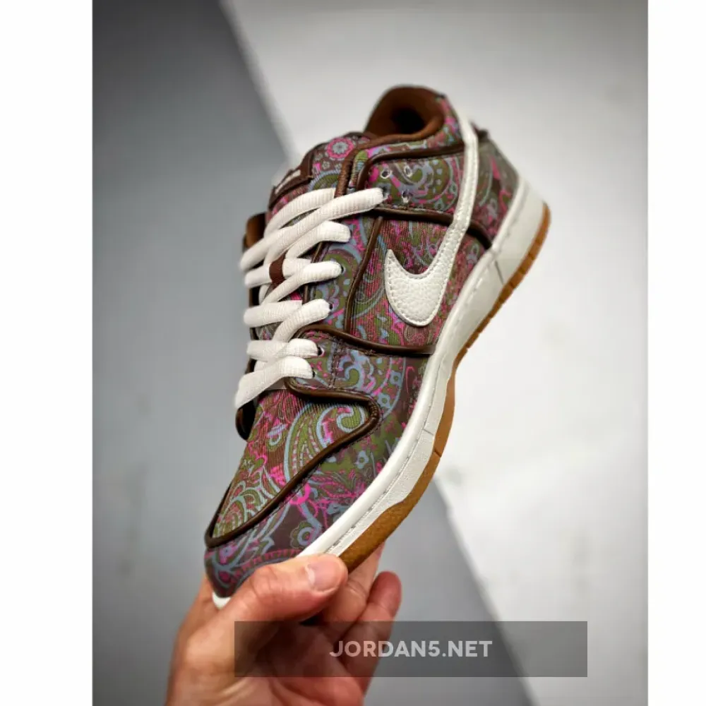 Nike SB Dunk Low “Paisley” Brown/Burgundy-Green-Pink  DH7534-200