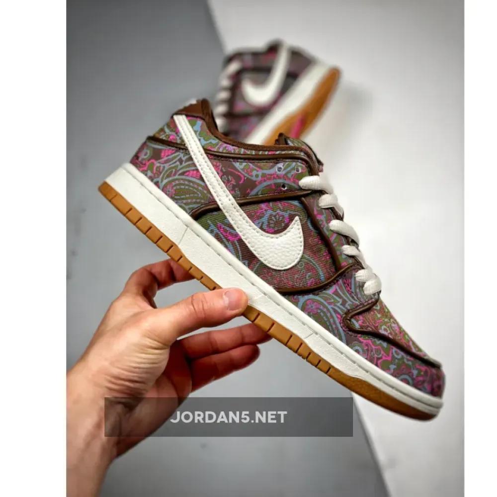 Nike SB Dunk Low “Paisley” Brown/Burgundy-Green-Pink  DH7534-200