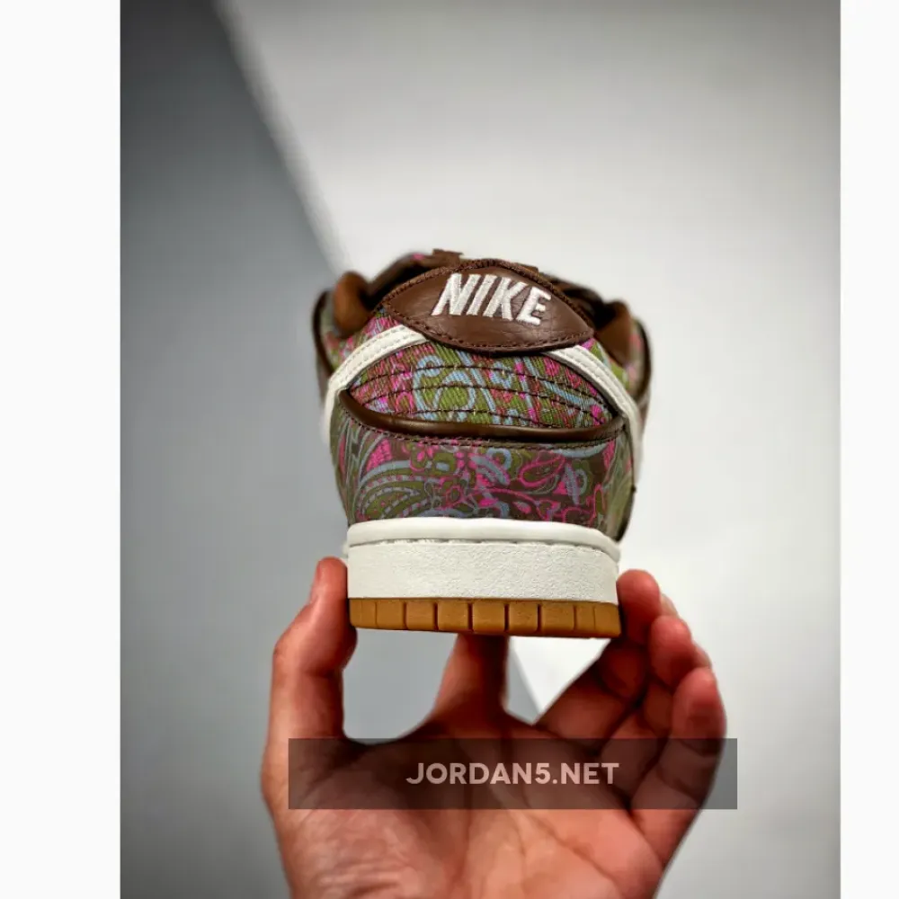 Nike SB Dunk Low “Paisley” Brown/Burgundy-Green-Pink  DH7534-200