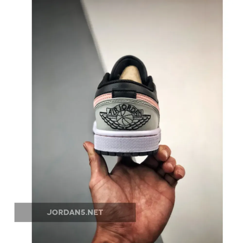 Air Jordan 1 Low Black Grey Pink  553558-062
