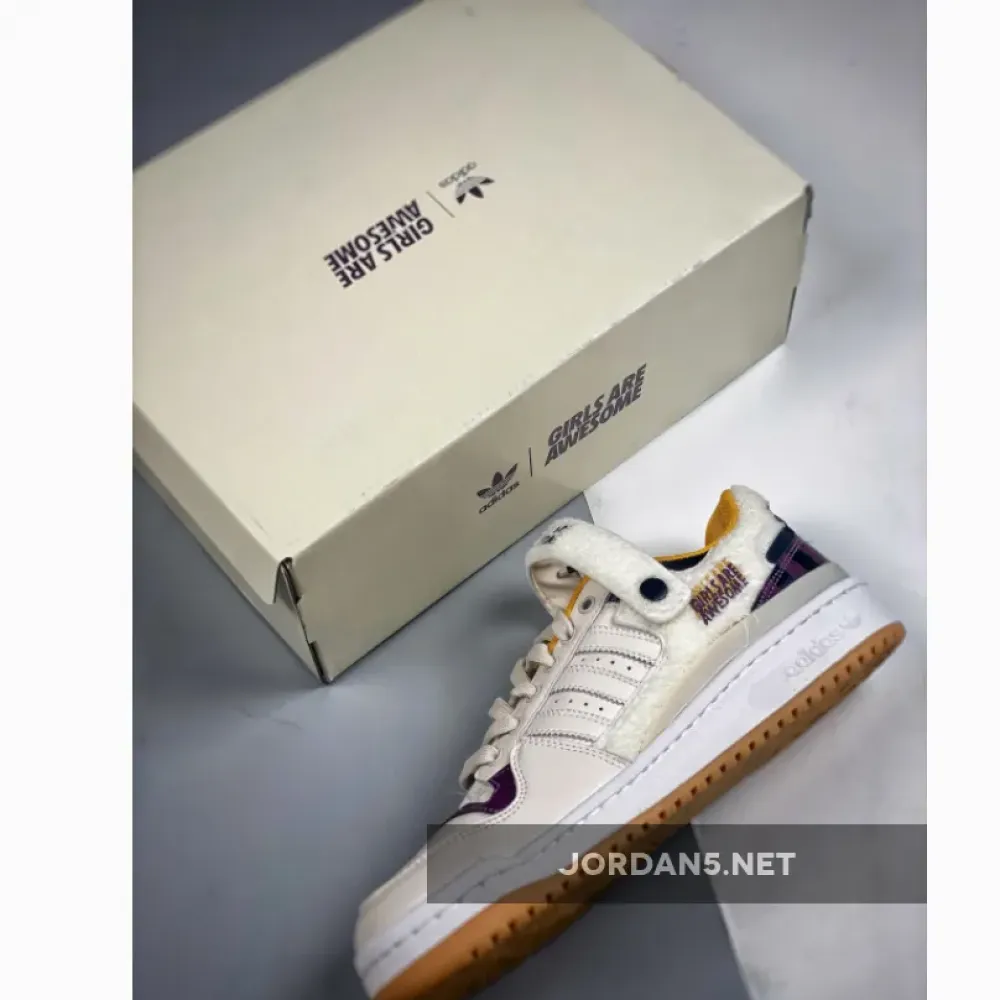Girls Are Awesome x adidas Forum Low White Purple GY2680