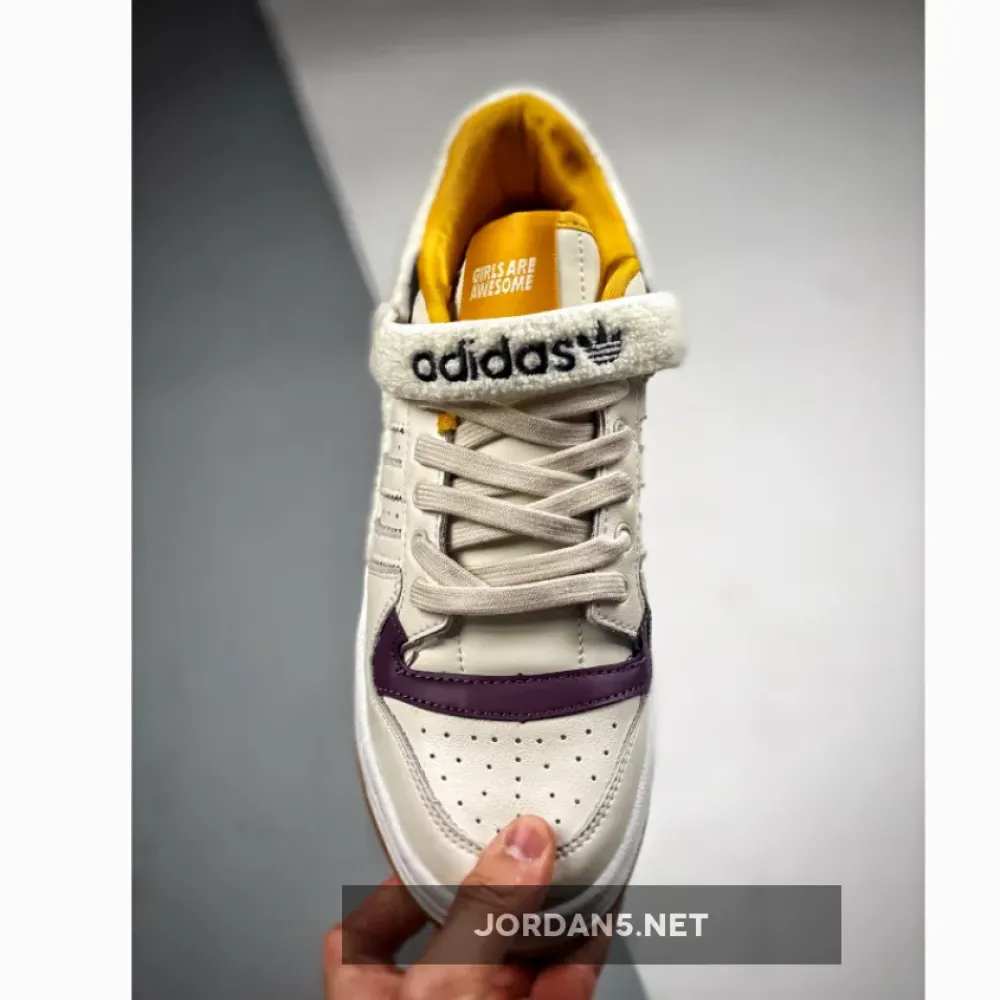 Girls Are Awesome x adidas Forum Low White Purple GY2680