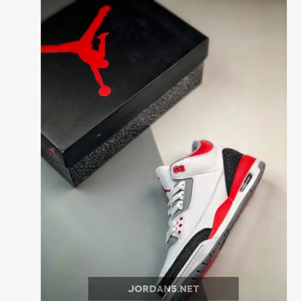 Air Jordan 3 White/Fire Red-Silver-Black 136064-120