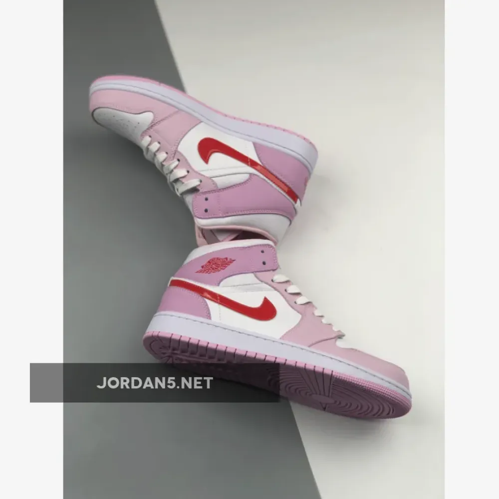 Air Jordan 1 Mid “Valentine’s Day” White Pink  DR0174-500