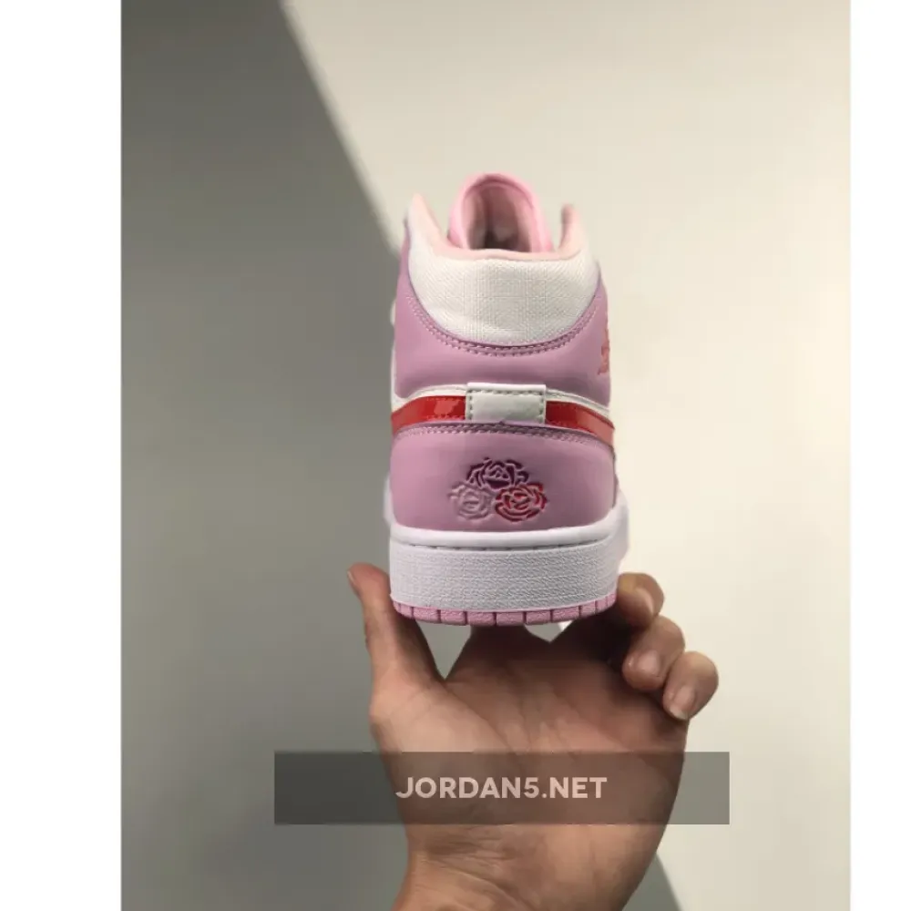 Air Jordan 1 Mid “Valentine’s Day” White Pink  DR0174-500