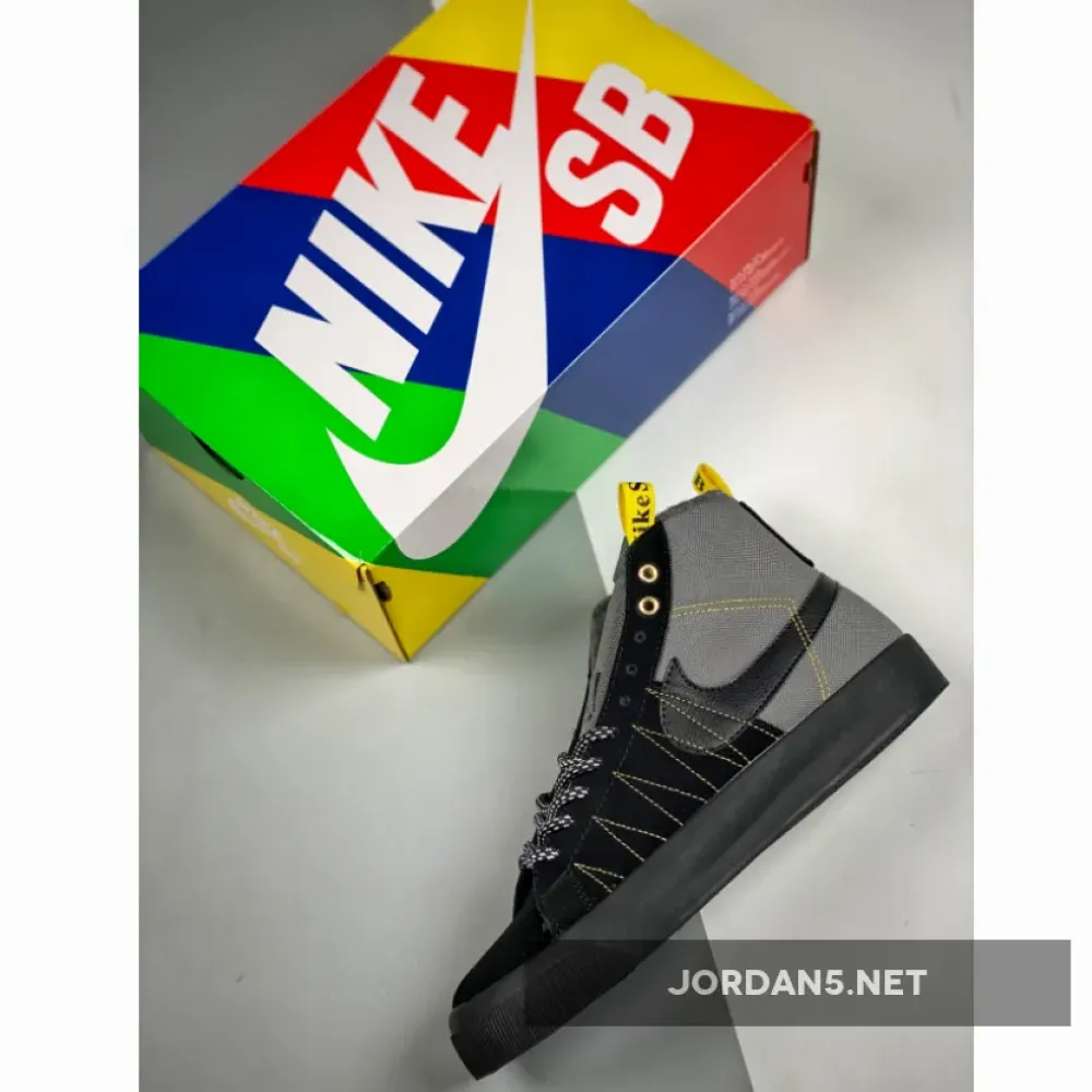 Nike SB Blazer Mid Premium “Acclimate Pack” Cool Grey/Black-White-Yellow Strike DC8903-001