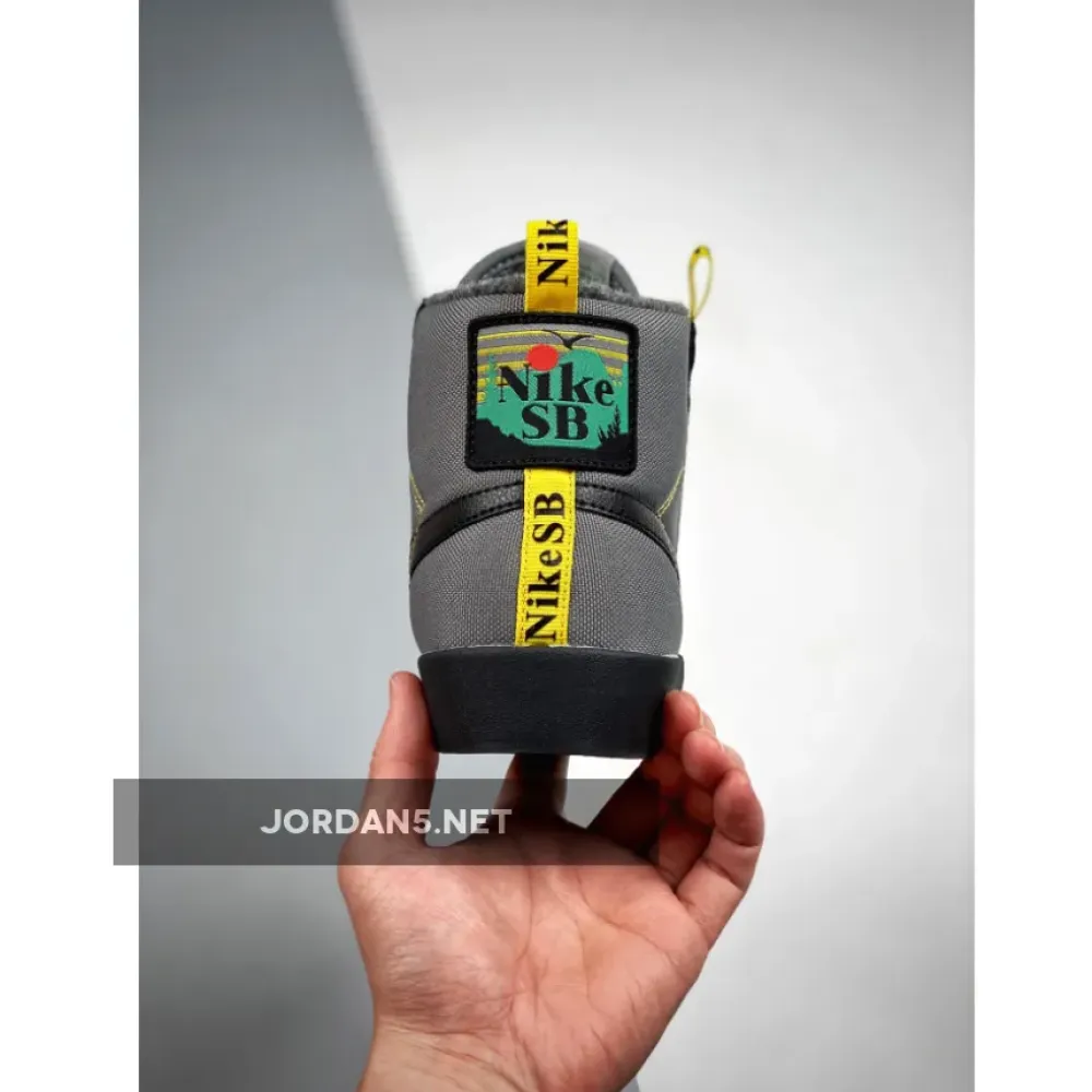 Nike SB Blazer Mid Premium “Acclimate Pack” Cool Grey/Black-White-Yellow Strike DC8903-001