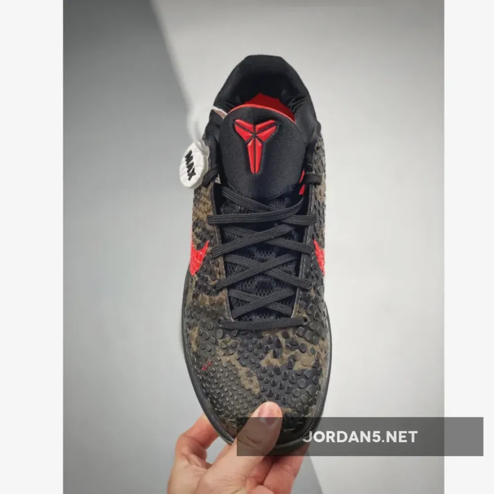 Nike Zoom Kobe VI ‘Italian Camo’ Black/Khaki-Olive-Crimson 429659-900