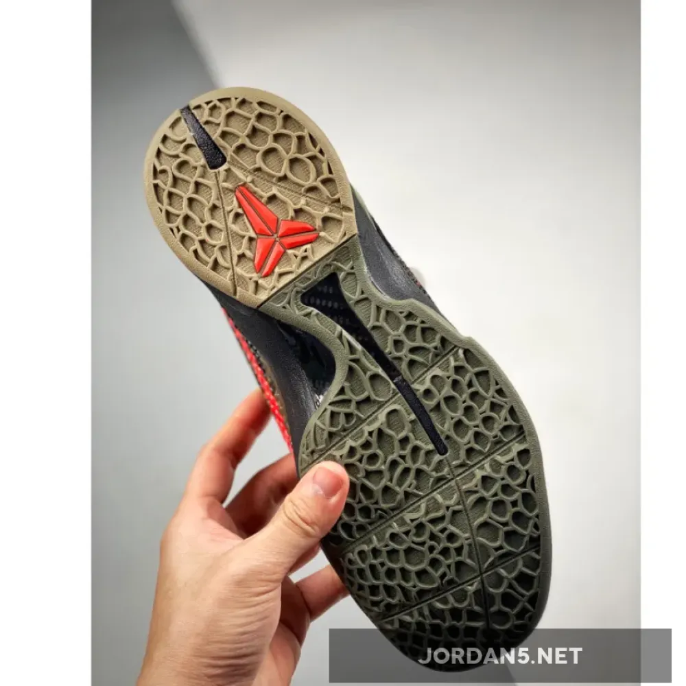 Nike Zoom Kobe VI ‘Italian Camo’ Black/Khaki-Olive-Crimson 429659-900