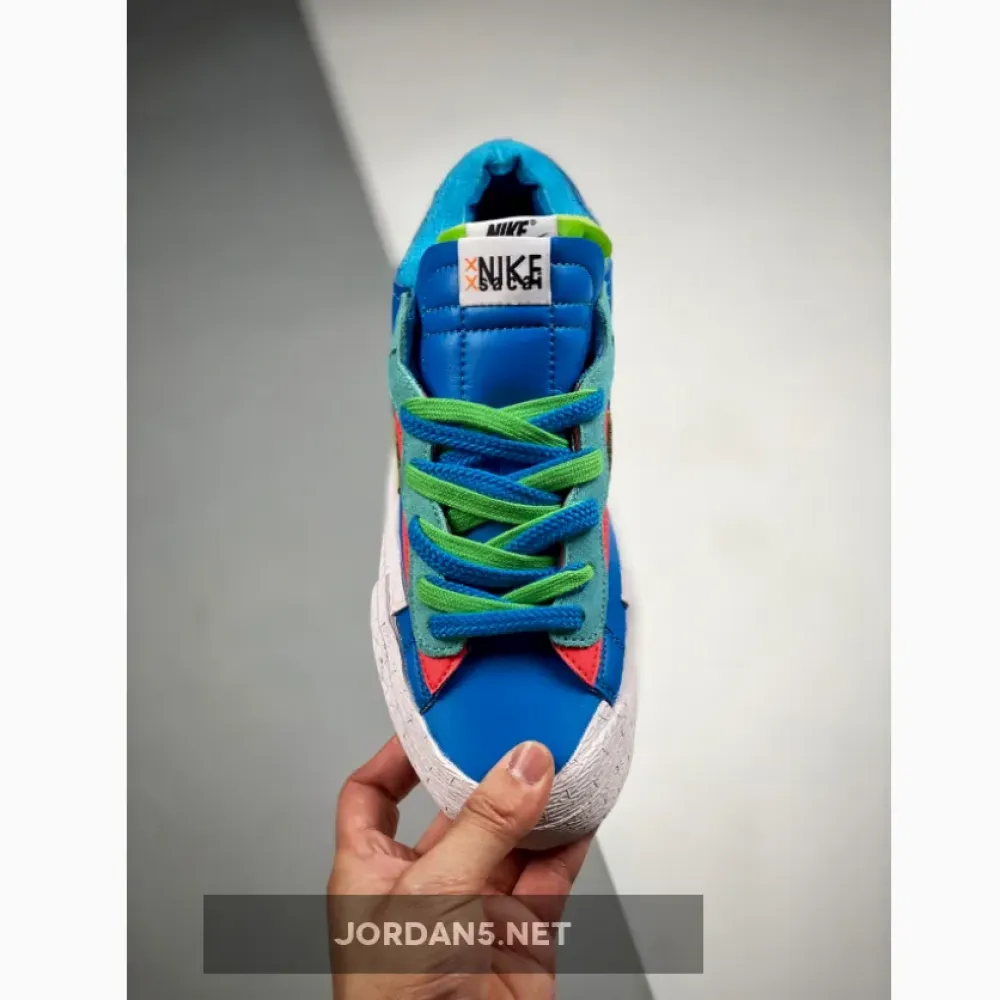 Kaws x Sacai x Nike Blazer Low Blue/Light Blue/Pink/Yellow DM7901-400