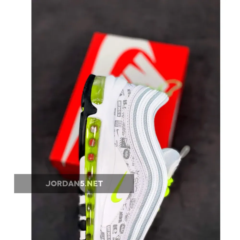 Nike Air Max 97 “Reflective Logo” White/Black-Pure Platinum-Volt DH0006-100