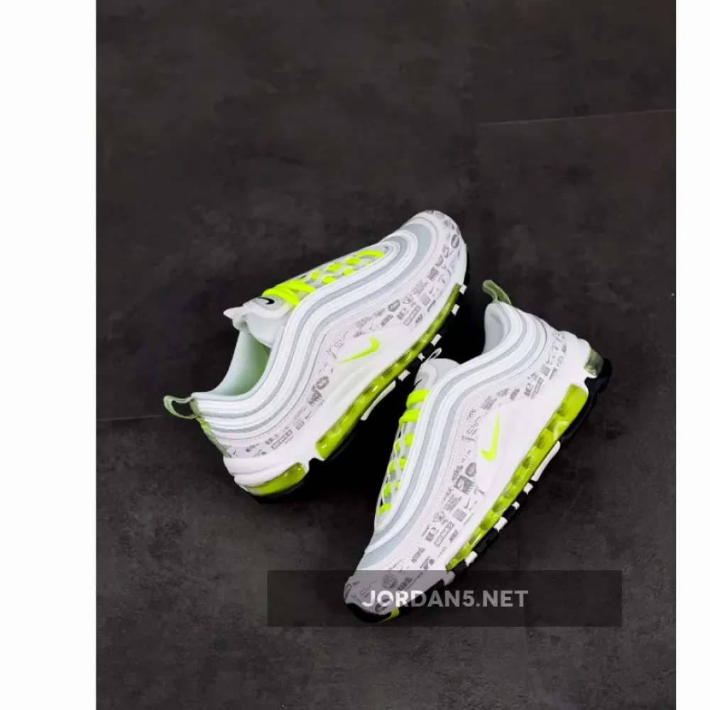Nike Air Max 97 “Reflective Logo” White/Black-Pure Platinum-Volt DH0006-100