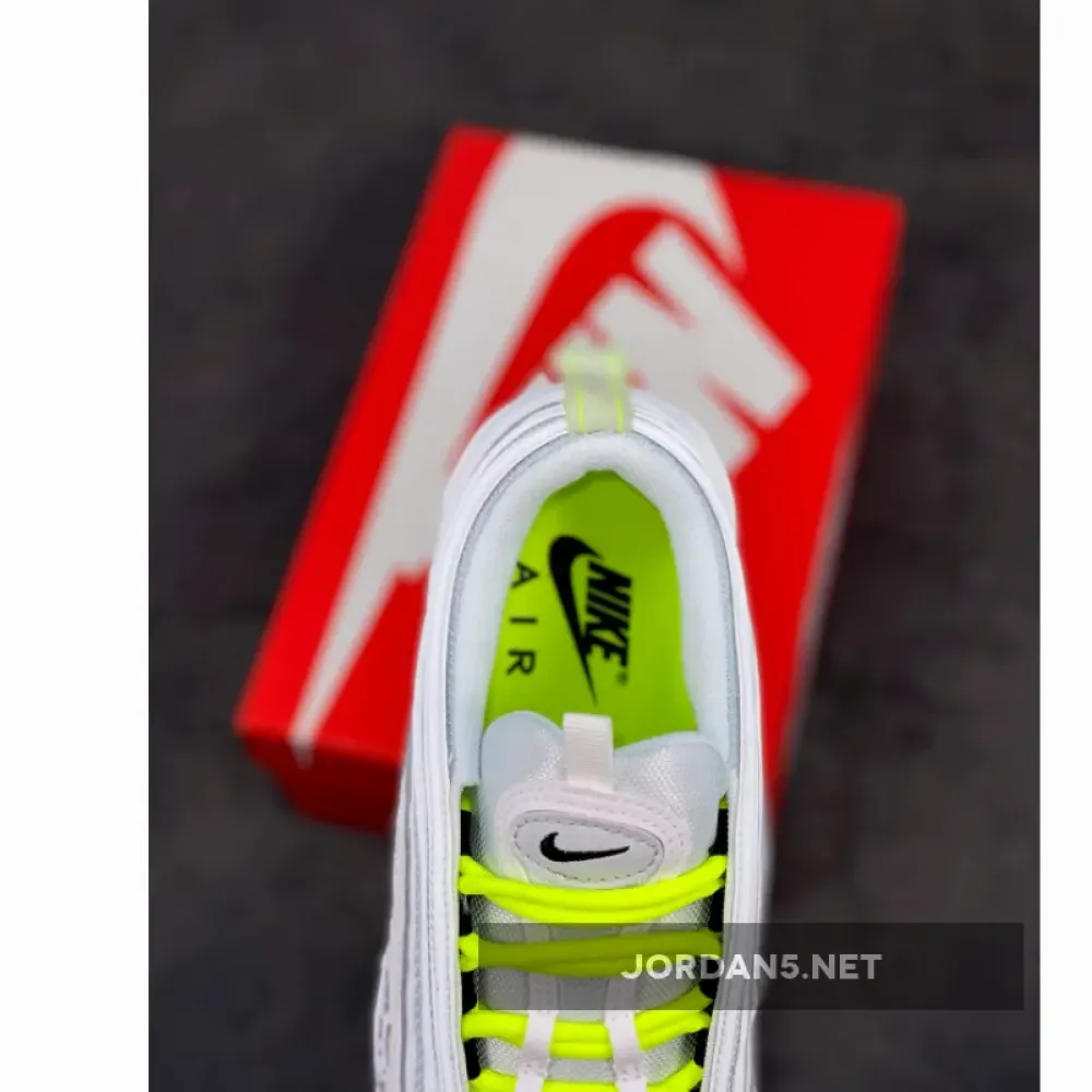 Nike Air Max 97 “Reflective Logo” White/Black-Pure Platinum-Volt DH0006-100