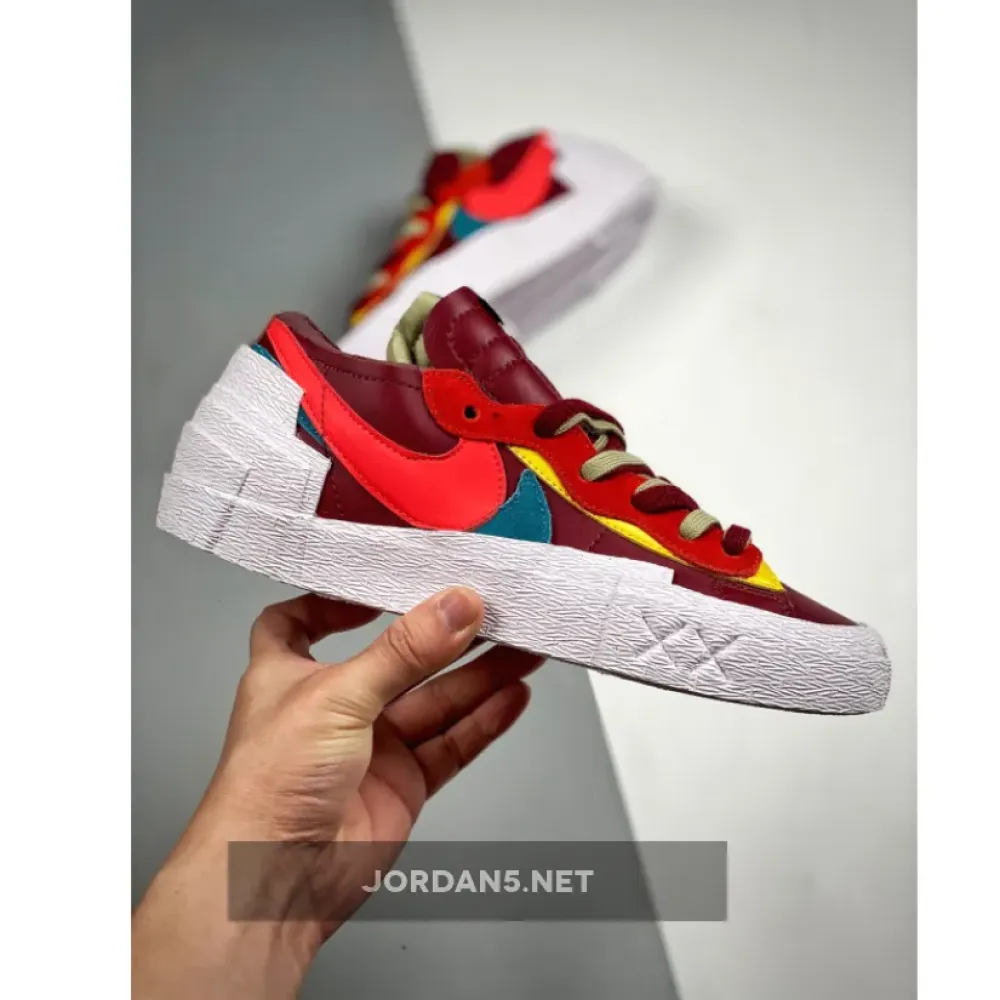 Kaws x Sacai x Nike Blazer Low Team Red/Orange/Pink/Blue DM7901-600