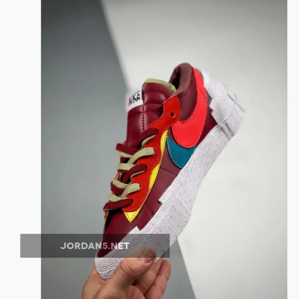 Kaws x Sacai x Nike Blazer Low Team Red/Orange/Pink/Blue DM7901-600