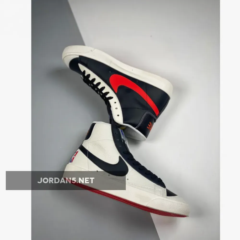 NBA x Nike Blazer Mid ’77 EMB “Trail Blazers” Black/Chile Red-Sail DD8025-101
