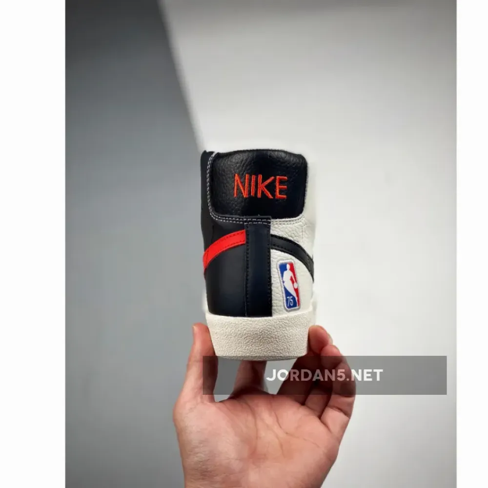 NBA x Nike Blazer Mid ’77 EMB “Trail Blazers” Black/Chile Red-Sail DD8025-101