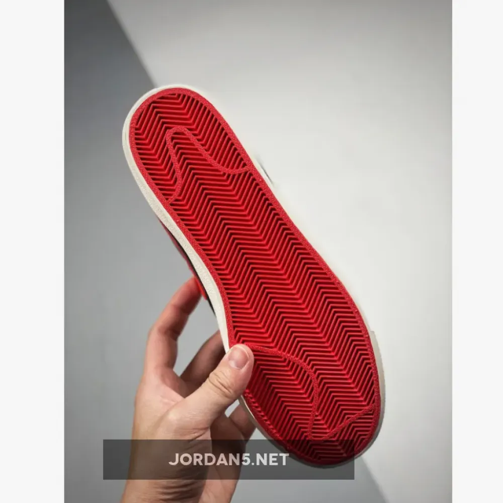 NBA x Nike Blazer Mid ’77 EMB “Trail Blazers” Black/Chile Red-Sail DD8025-101