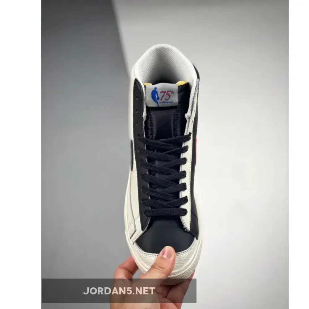 NBA x Nike Blazer Mid ’77 EMB “Trail Blazers” Black/Chile Red-Sail DD8025-101