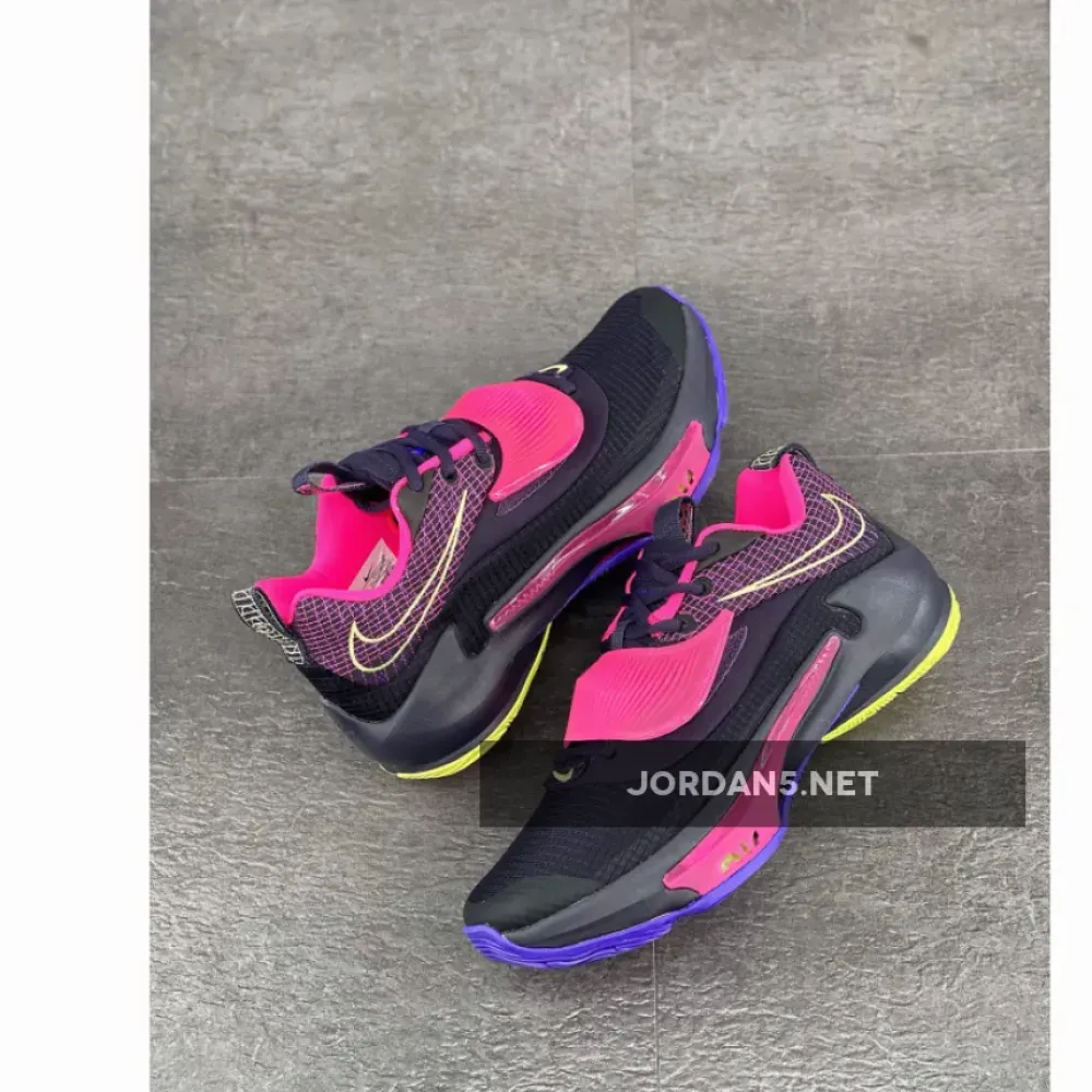 Nike Zoom Freak 3 Cave Purple/Light Lemon Twist/Pink Blast DA0694-500