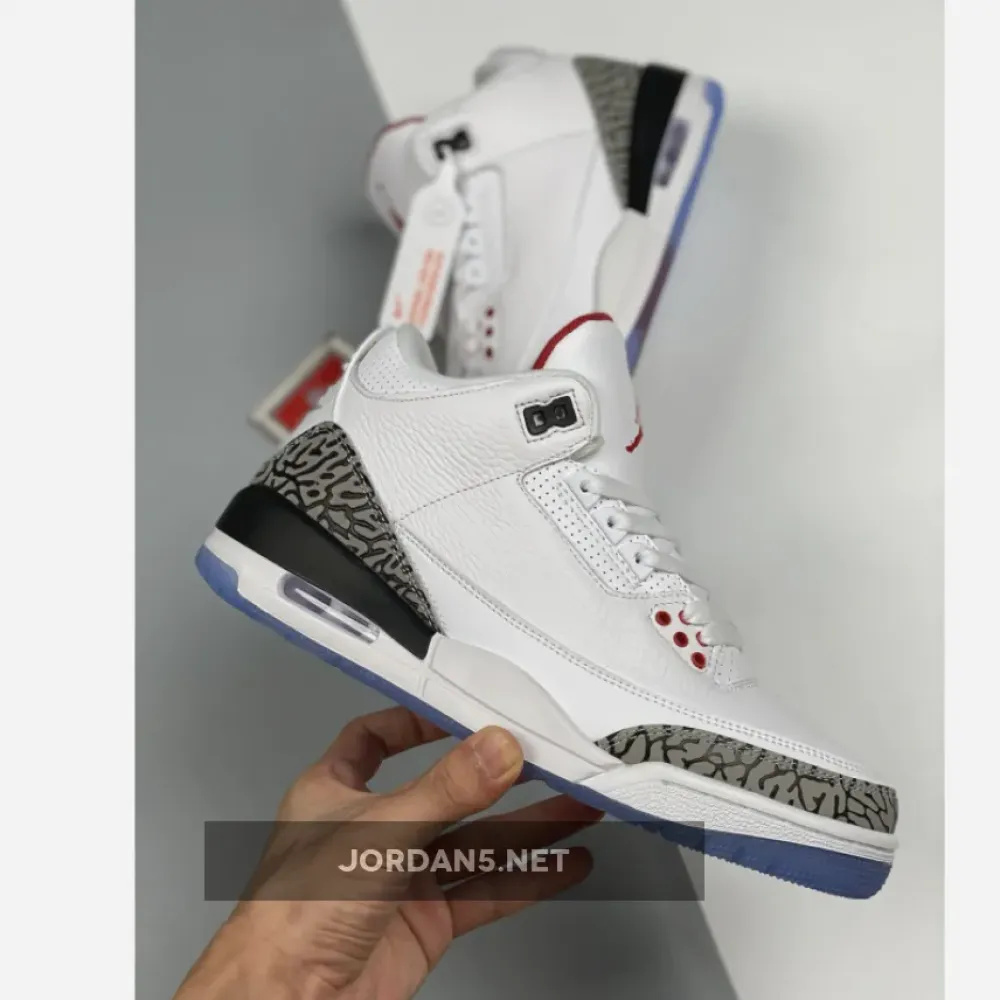 Air Jordan 3 “Free Throw Line” White/Black-Fire Red-Cement Grey 923096-101