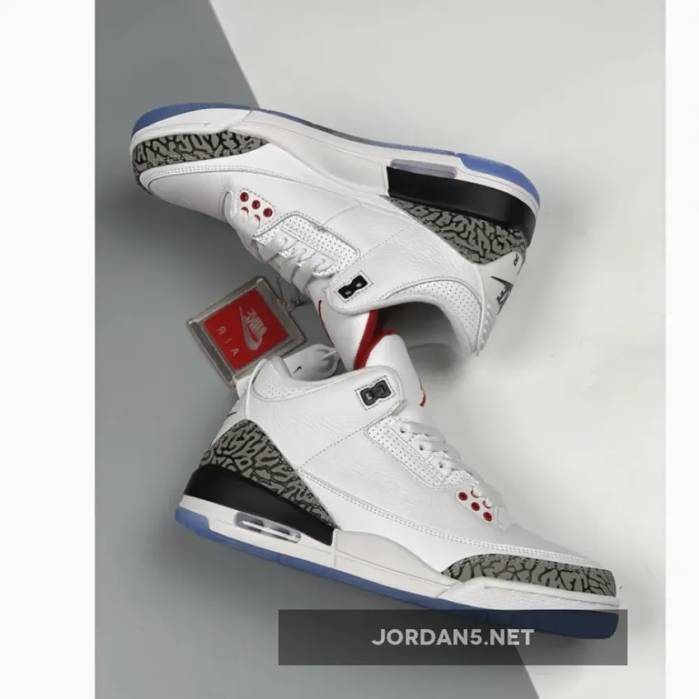 Air Jordan 3 “Free Throw Line” White/Black-Fire Red-Cement Grey 923096-101
