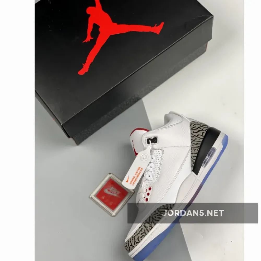 Air Jordan 3 “Free Throw Line” White/Black-Fire Red-Cement Grey 923096-101