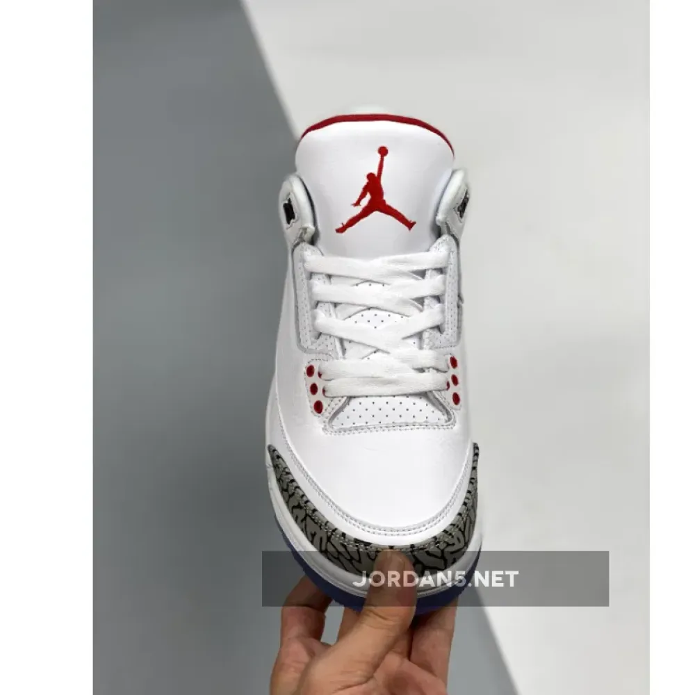 Air Jordan 3 “Free Throw Line” White/Black-Fire Red-Cement Grey 923096-101
