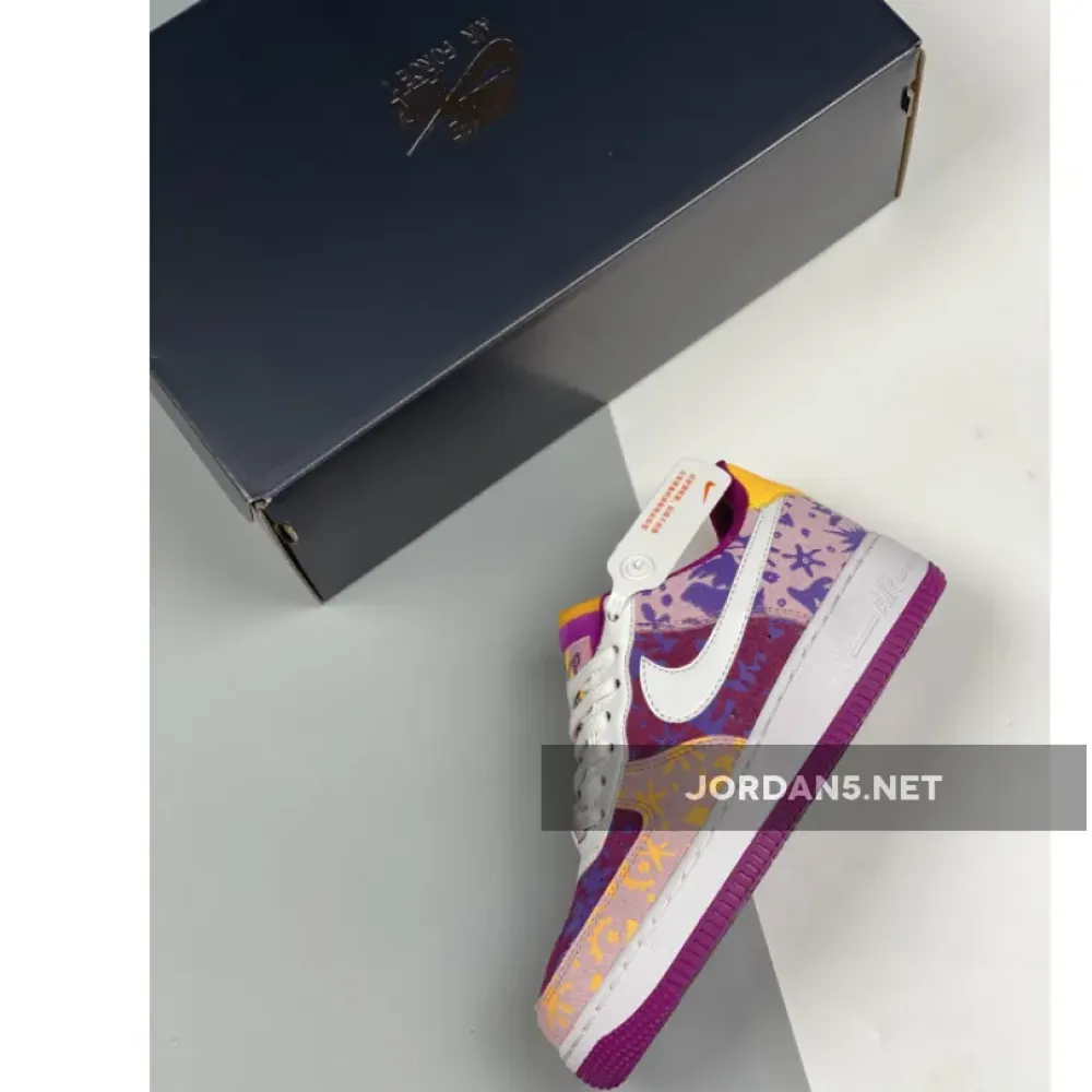 Nike Air Force 1 07 LV8 Red Plum/Light Arctic Pink-Wild Violet-White DD5516-584