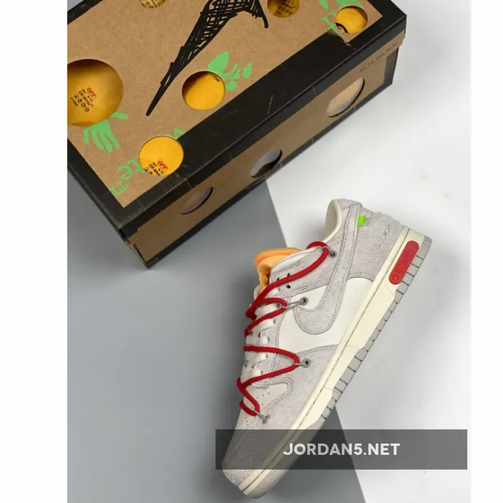 Off-White x Nike Dunk Low “40 of 50” Grey Sail Orange 1680505010
