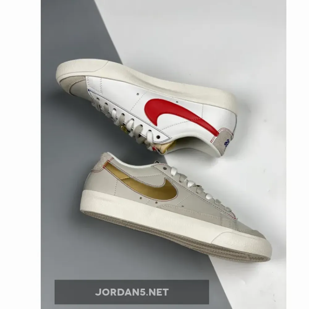 Nike Blazer Low Grey White Removable Swoosh DH4370-002