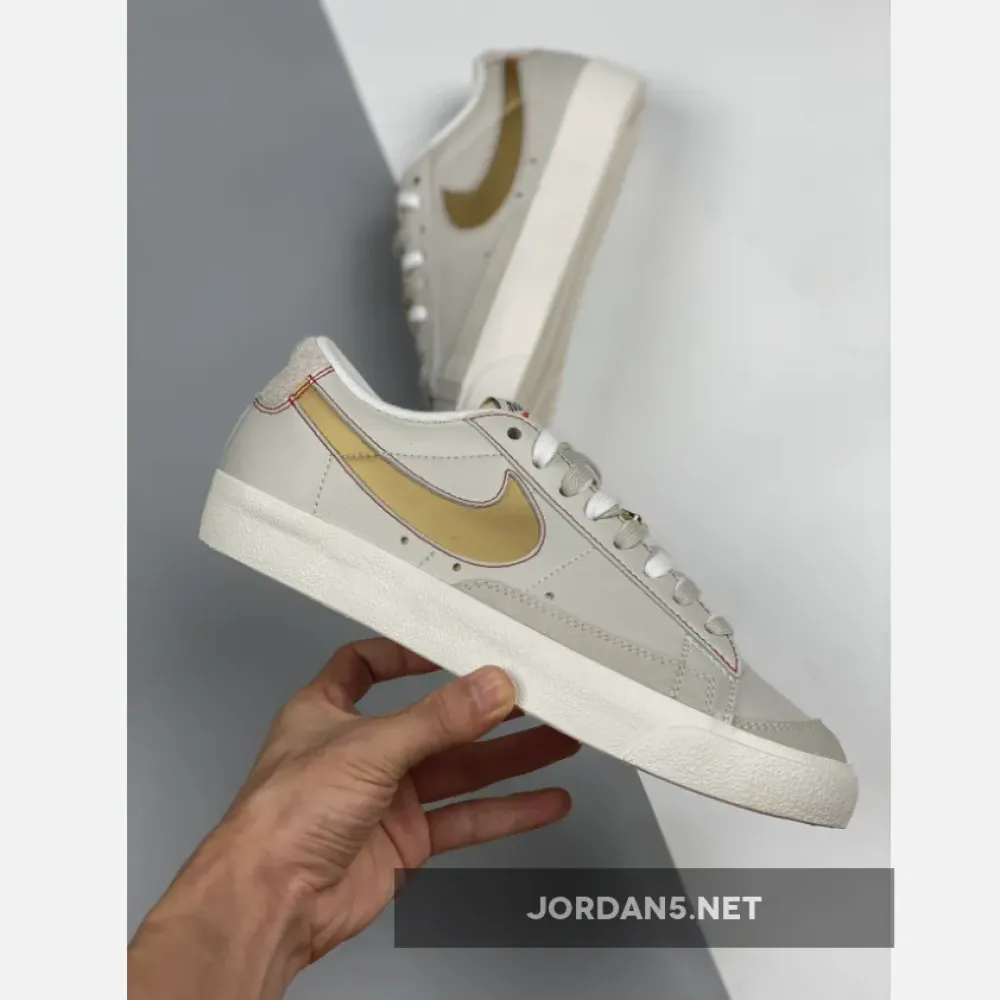 Nike Blazer Low Grey White Removable Swoosh DH4370-002