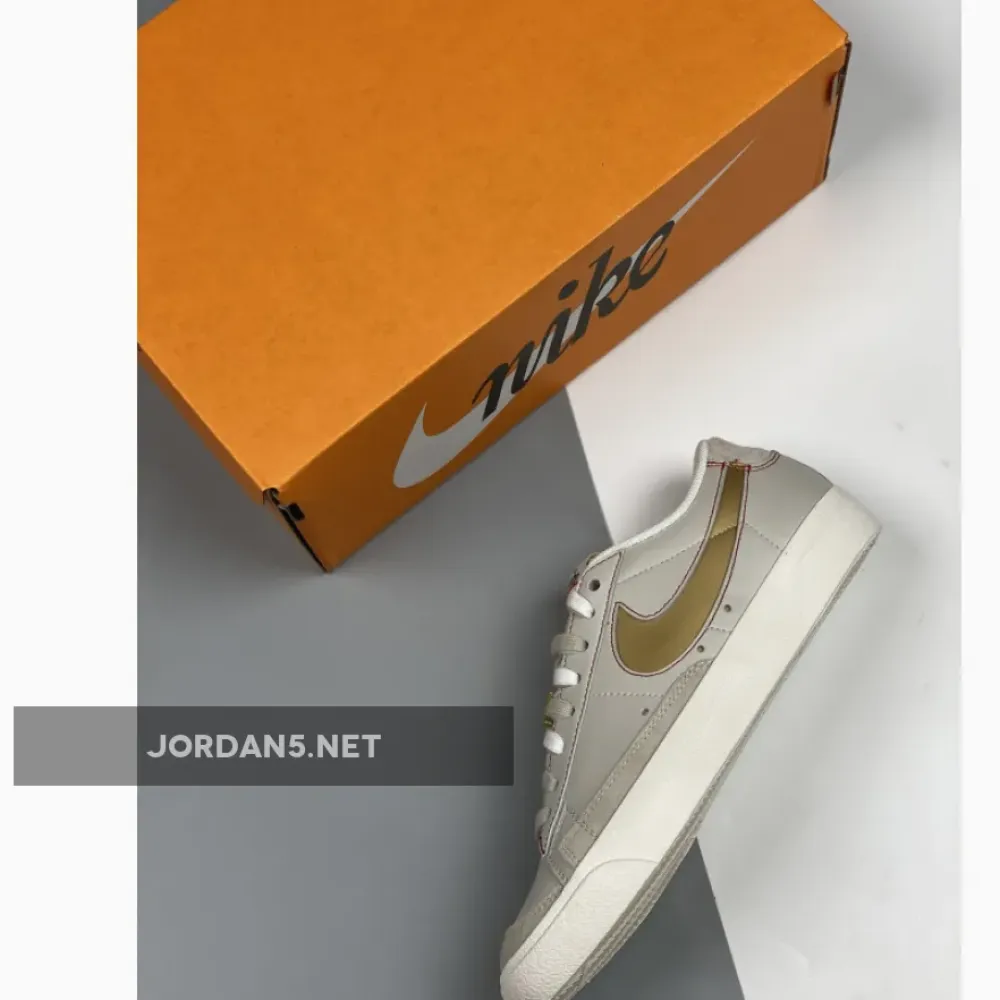 Nike Blazer Low Grey White Removable Swoosh DH4370-002