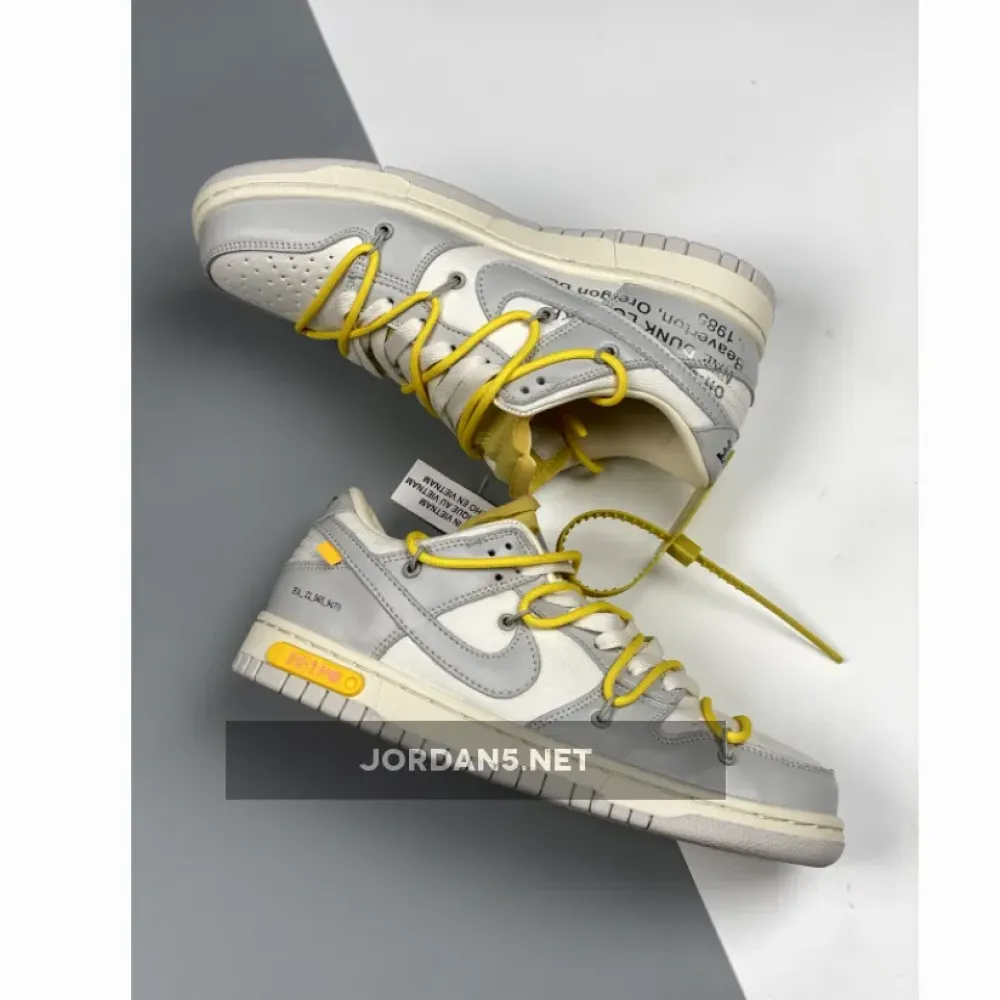 Off-White x Nike Dunk Low “29 of 50” Grey Sail 1680505040