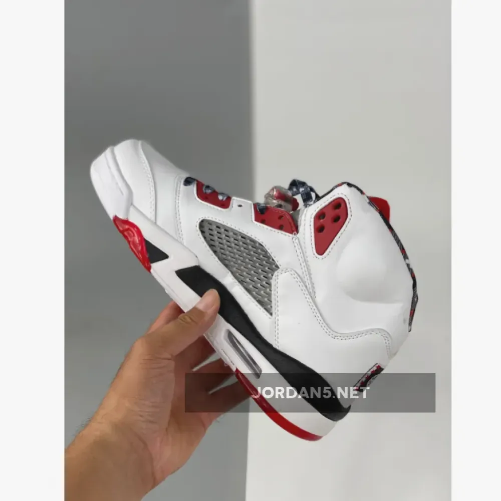 Air Jordan 5 “Quai 54” White/University Red-Black DJ7903-106