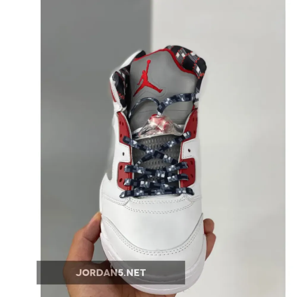 Air Jordan 5 “Quai 54” White/University Red-Black DJ7903-106