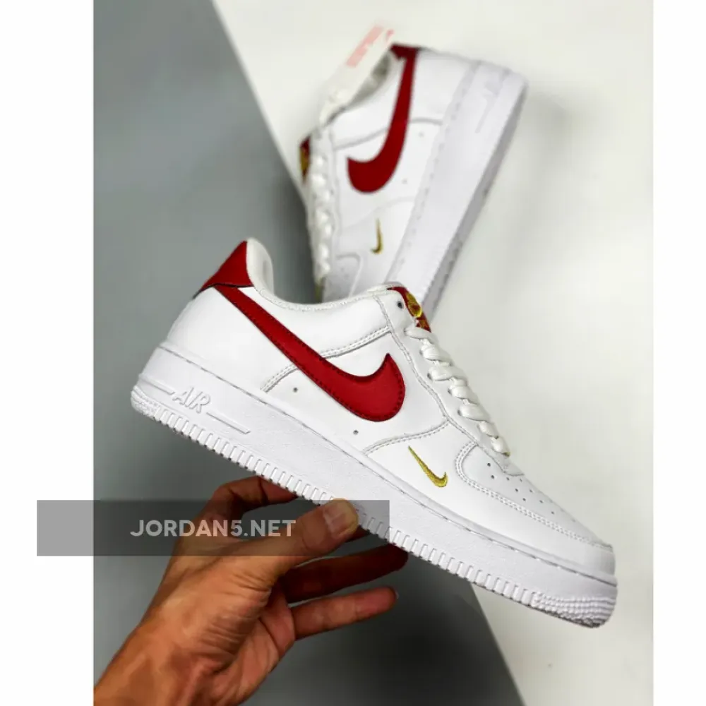 Nike Air Force 1 ’07 Essential White Gym Red  CZ0270-104
