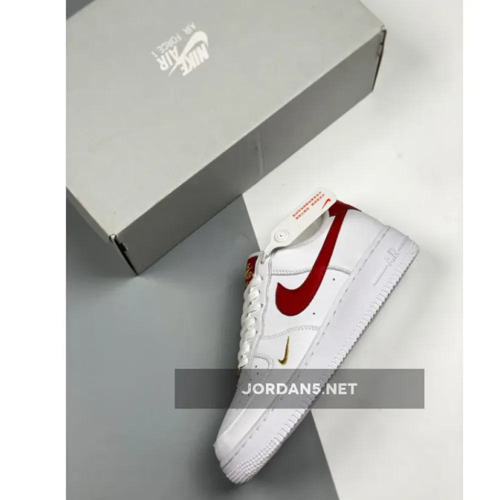 Nike Air Force 1 ’07 Essential White Gym Red  CZ0270-104