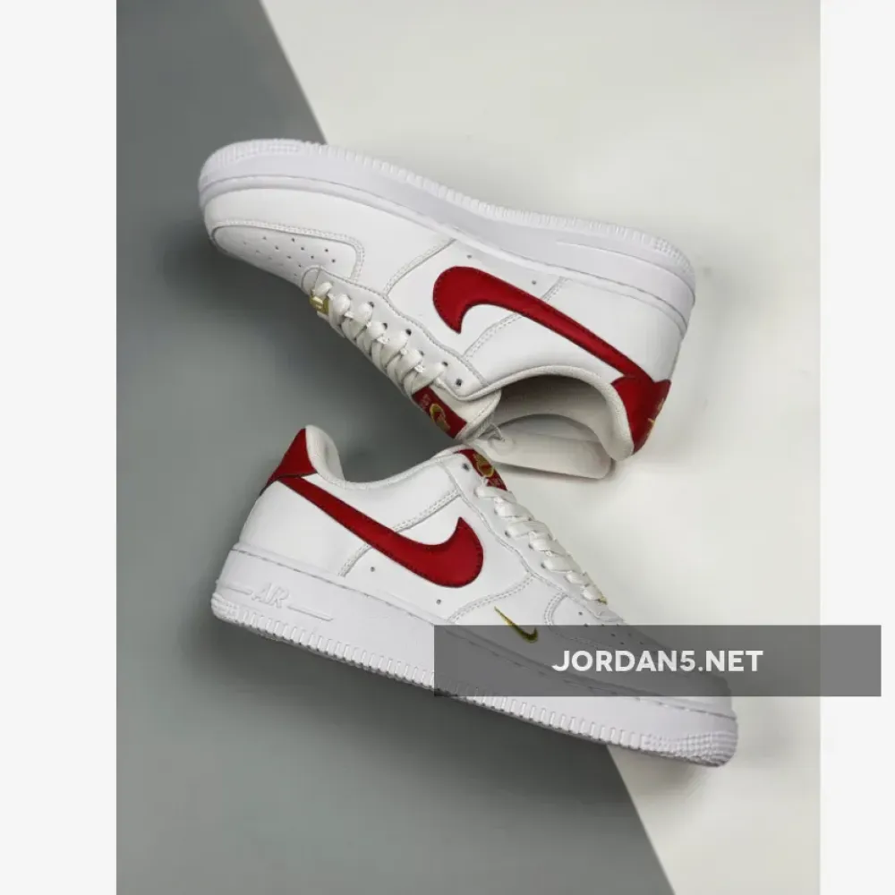 Nike Air Force 1 ’07 Essential White Gym Red  CZ0270-104