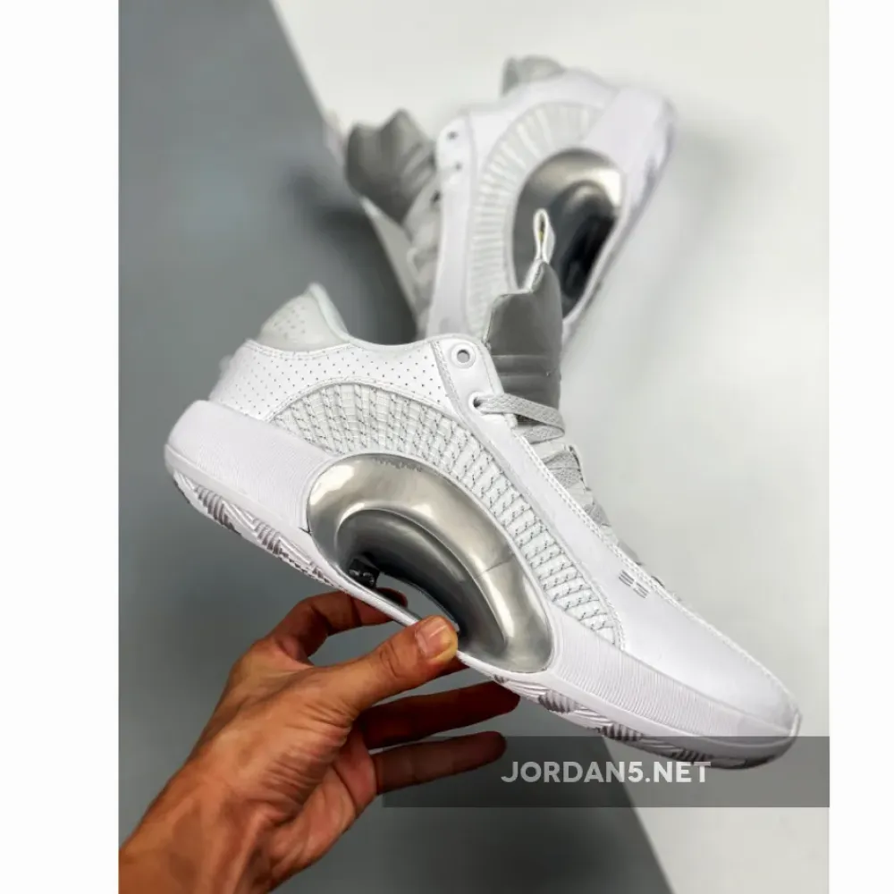 Air Jordan 35 Low White/White-Metallic Silver CW2459-100
