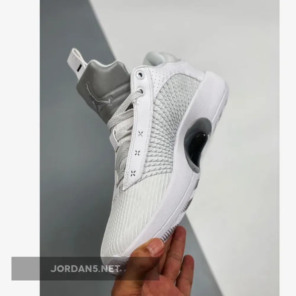 Air Jordan 35 Low White/White-Metallic Silver CW2459-100