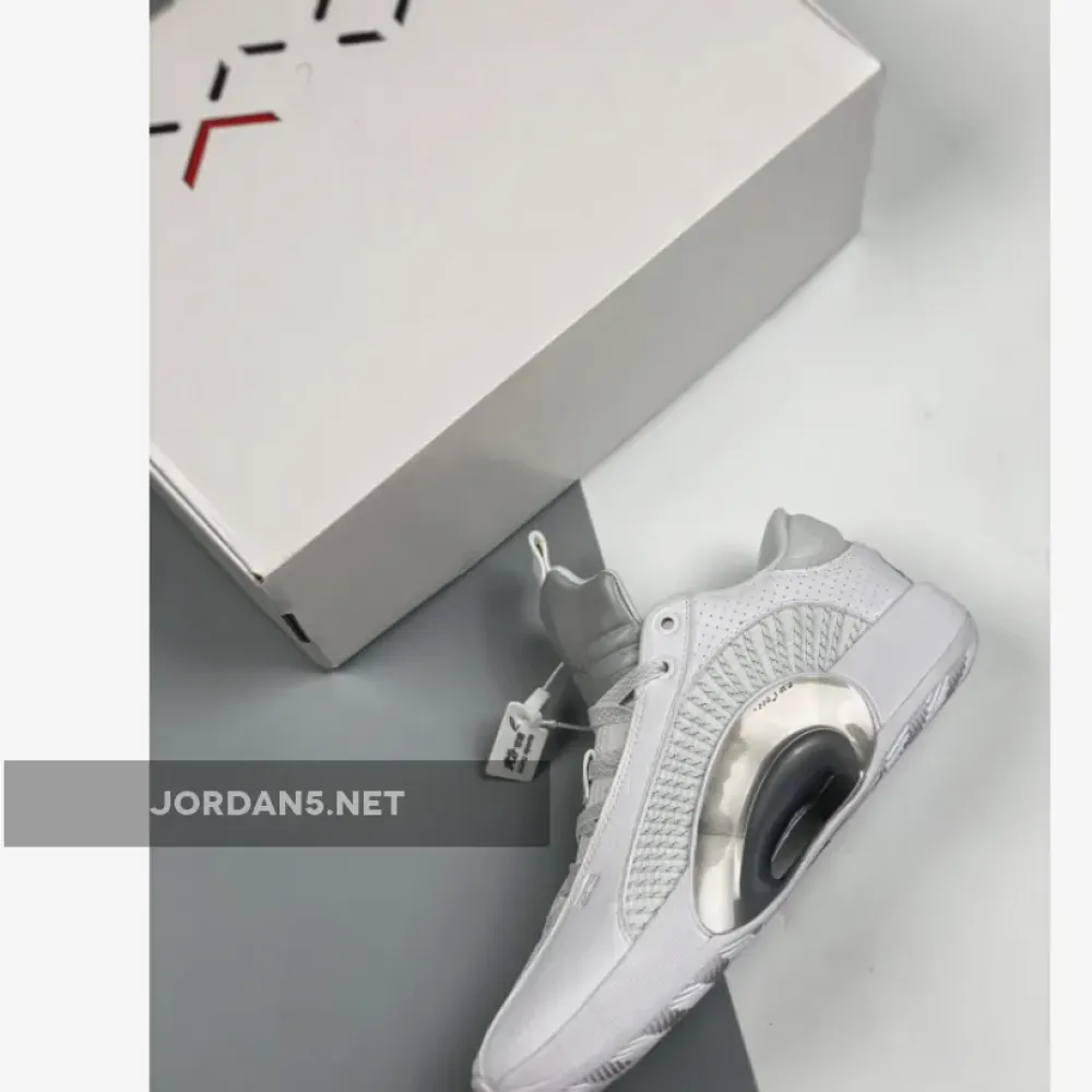 Air Jordan 35 Low White/White-Metallic Silver CW2459-100
