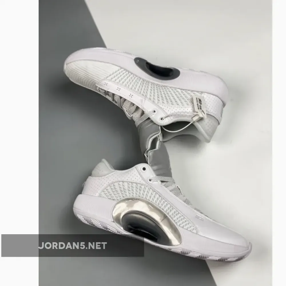 Air Jordan 35 Low White/White-Metallic Silver CW2459-100