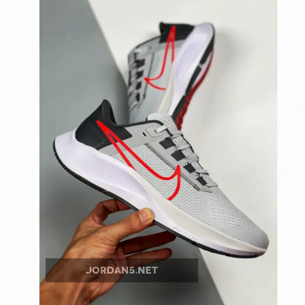 Nike Air Zoom Pegasus 38 Pure Platinum/Wolf Grey/Iron Grey/Chile Red CW7356-004