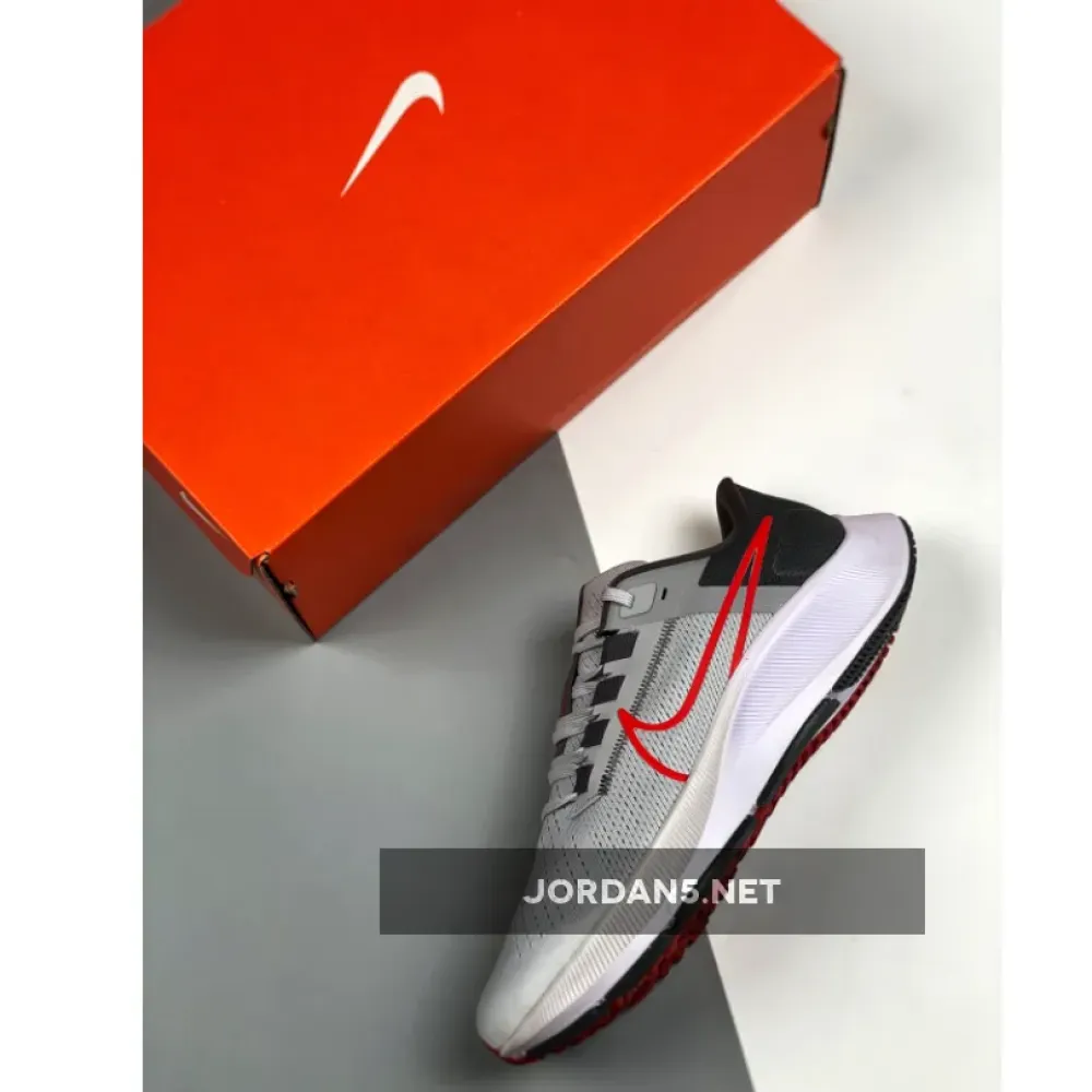 Nike Air Zoom Pegasus 38 Pure Platinum/Wolf Grey/Iron Grey/Chile Red CW7356-004