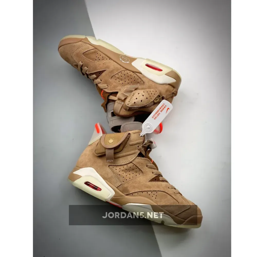 Travis Scott x Air Jordan 6 British Khaki/Sail/Bright Crimson DH0690-200