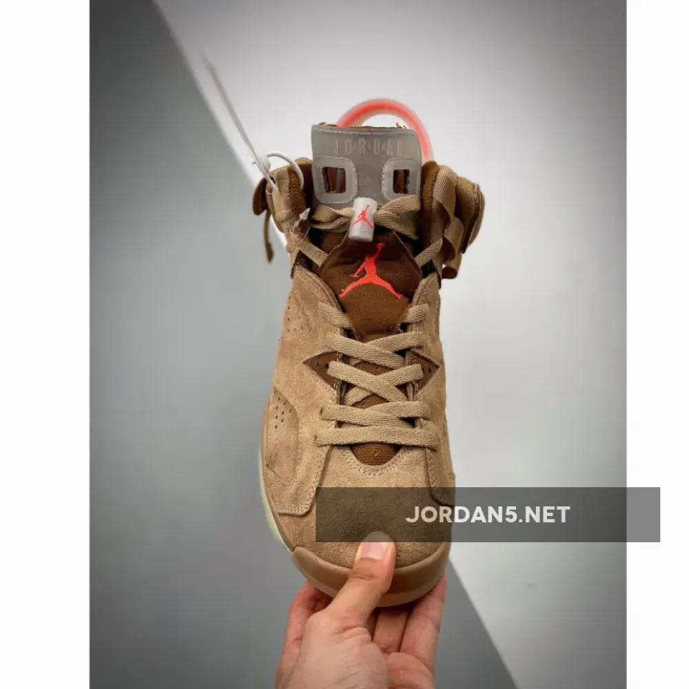 Travis Scott x Air Jordan 6 British Khaki/Sail/Bright Crimson DH0690-200